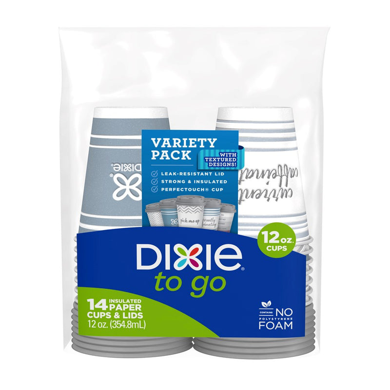 Dixie To Go Multicolored Paper COFFEE HAZE Cups 14 pk