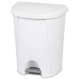 Sterilite 6.6 gal White Polypropylene Step-On Locking Automatic Touchless Wastebasket