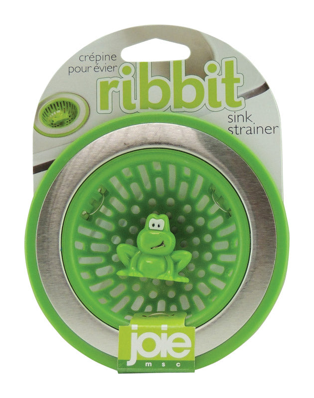 Joie Ribbit Frog Green Plastic/Stainless Steel Sink Strainer