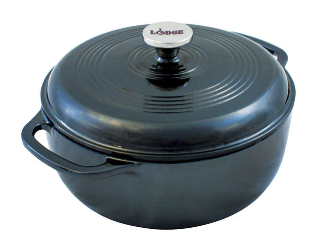 Lodge Cast Iron Dutch Oven 10.5 in. 6 qt Black