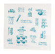 Kay Dee Cooks Kitchen Teal Cotton Conversions & Equivalents Krinkle Flour Sack Towel 1 pk