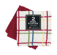 Ritz Paprika Cotton Check/Solid Dish Cloth 2 pk