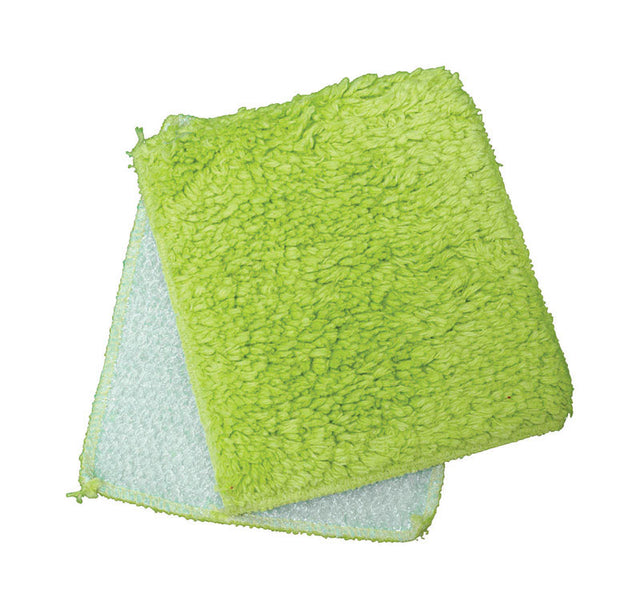 Janey Lynn's Designs Shrubbie Limealicious Cotton/Nylon Solid Kitchen Utility Cloth 2 pk