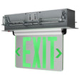 Green (Clear) Edge Lit LED Exit Sign - 2.94 Watts - Single Face - 120V/277 Volts - Clear Finish