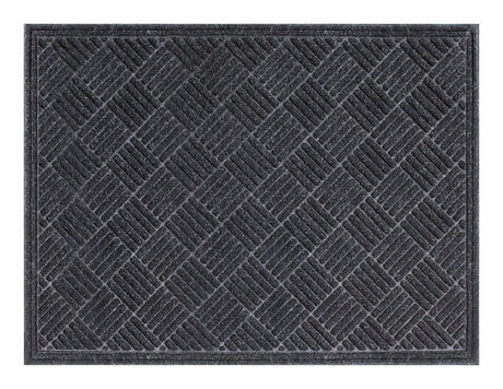 Multy Home Contours 36 in. W X 48 in. L Charcoal Polyester/Vinyl Floor Mat