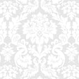 Magic Cover Yard Goods .01 in. H X 54 in. W X 540 in. L Damask White Vinyl Flannel Backed Covering