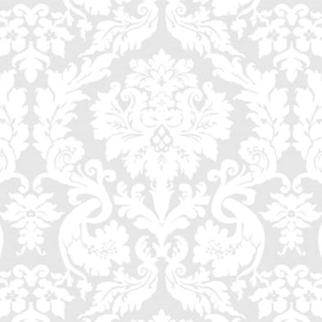 Magic Cover Yard Goods .01 in. H X 54 in. W X 540 in. L Damask White Vinyl Flannel Backed Covering