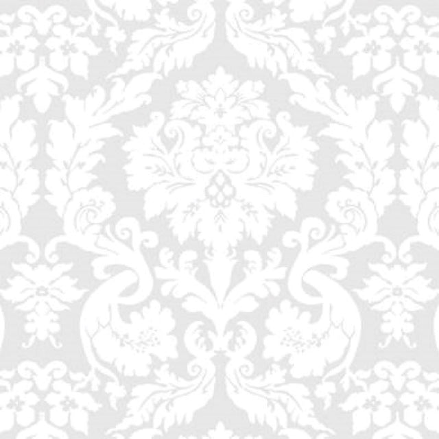 Magic Cover Yard Goods .01 in. H X 54 in. W X 540 in. L Damask White Vinyl Flannel Backed Covering