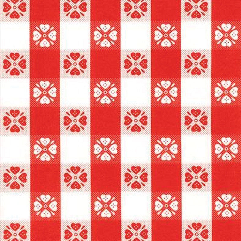 Magic Cover .01 in. H X 54 in. W X 540 in. L Red/White Vinyl Flannel Back Covering