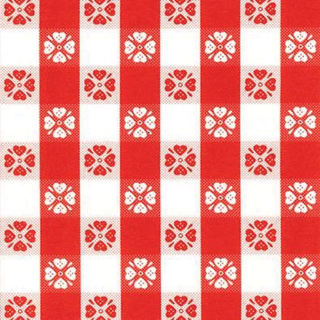 Magic Cover .01 in. H X 54 in. W X 540 in. L Red/White Vinyl Flannel Back Covering