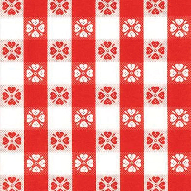 Magic Cover .01 in. H X 54 in. W X 540 in. L Red/White Vinyl Flannel Back Covering