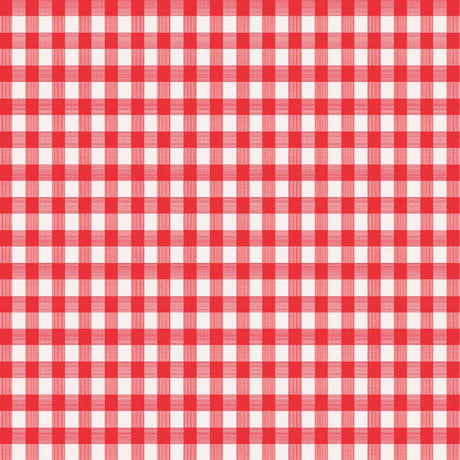 Magic Cover Red/White Checkered Vinyl Disposable Tablecloth 52 in. L X 52 in. W