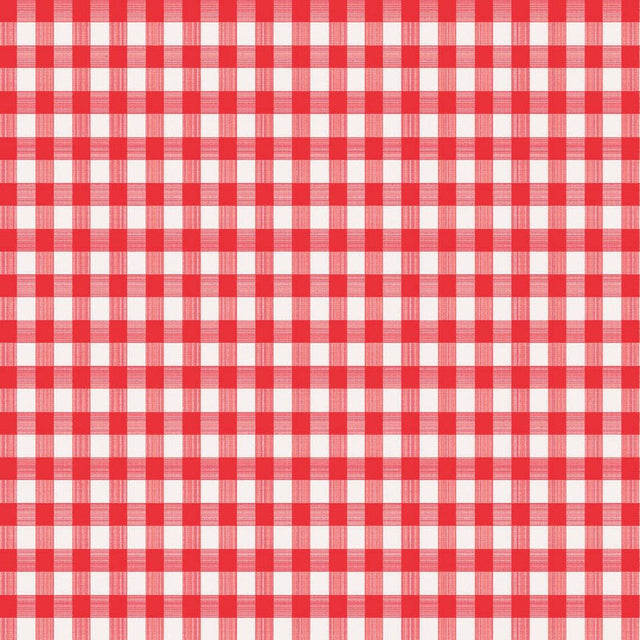 Magic Cover Red/White Checkered Vinyl Disposable Tablecloth 52 in. L X 52 in. W