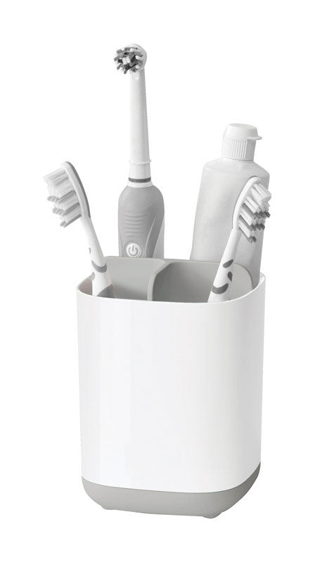 Joseph Joseph Gray/White Plastic Toothbrush Holder