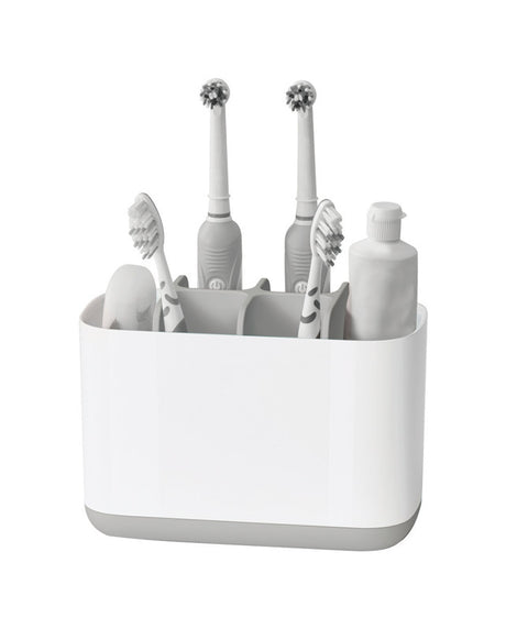 Joseph Joseph Light Gray/White Plastic Toothbrush Holder