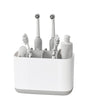 Joseph Joseph Light Gray/White Plastic Toothbrush Holder