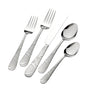 Pfaltzgraff Silver Stainless Steel Swirl Pattern on handle Flatware Set 20 pk