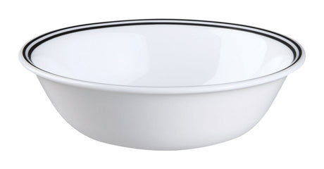 Corelle Livingware 18 oz Black/White Glass City Block Soup/Cereal Bowl 6-1/4 in. D 1 pk