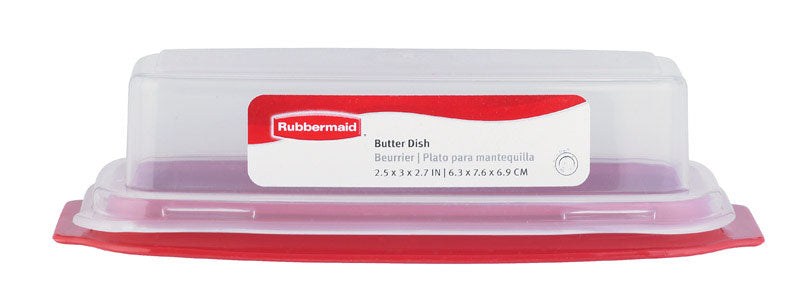 Rubbermaid Red Plastic Butter Dish 1 pk