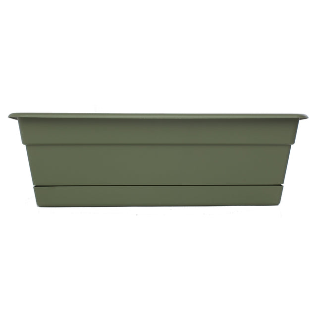 Bloem 5.75 in. H X 30 in. W X 7.5 in. D Plastic Window Box Green