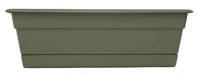 Bloem 5.75 in. H X 18 in. W X 7.5 in. D Plastic Window Box Green