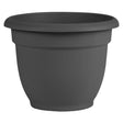 Bloem Ariana 10 in. D Plastic Planter Charcoal