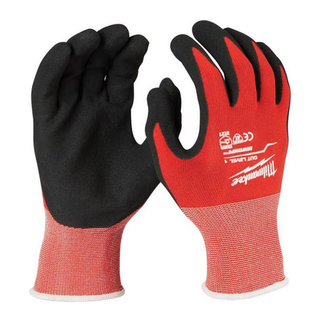 Milwaukee Cut Level 1 Nitrile Dipped Cut Resistant Gloves Red L 1 pair