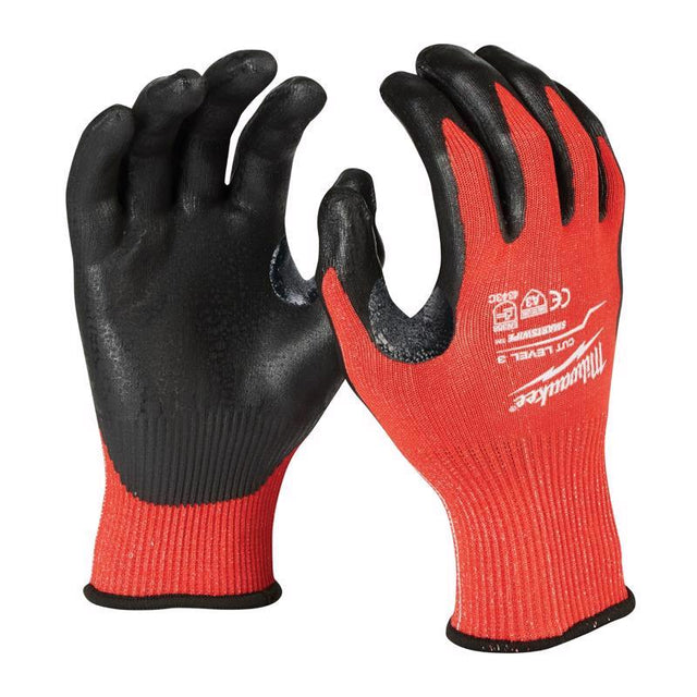 Milwaukee Cut Level 3 Nitrile Dipped Cut Resistant Gloves Red XL 1 pair