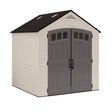 Suncast Cloverdale 7 ft. x 7 ft. Resin Horizontal Peak Storage Shed with Floor Kit