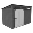 Suncast 10 ft. x 7 ft. Resin Horizontal Barn Storage Shed with Floor Kit