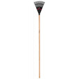 Truper Tru-Tough 54.5 in. 15 Tine Poly Shrub Rake Wood Handle