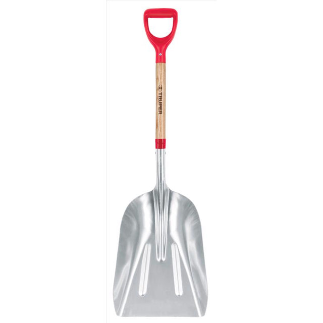 Truper Tru-Tough 45 in. Aluminum Scoop Transfer Shovel Wood Handle