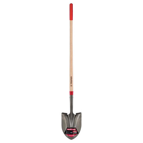 Truper Tru-Tough 58.25 in. Steel Round Digging Shovel Wood Handle