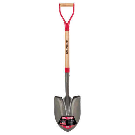 Truper Tru-Tough 41 in. Steel Round Digging Shovel Wood Handle