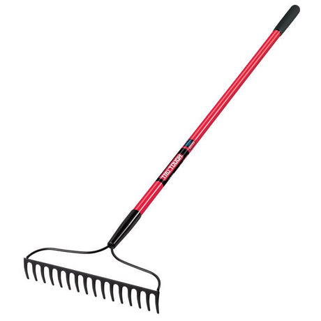 Truper Tru-Tough 60.5 in. 16 Tine Steel Bow Rake Fiberglass Handle