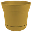 Bloem 12.8 in. H X 14 in. D Plastic Saturn Planter Earthly Yellow