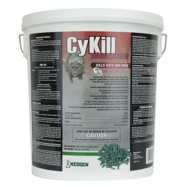 CyKill Bait Pellet Throw Pack For Mice and Rats 4.7 lb 100 pk