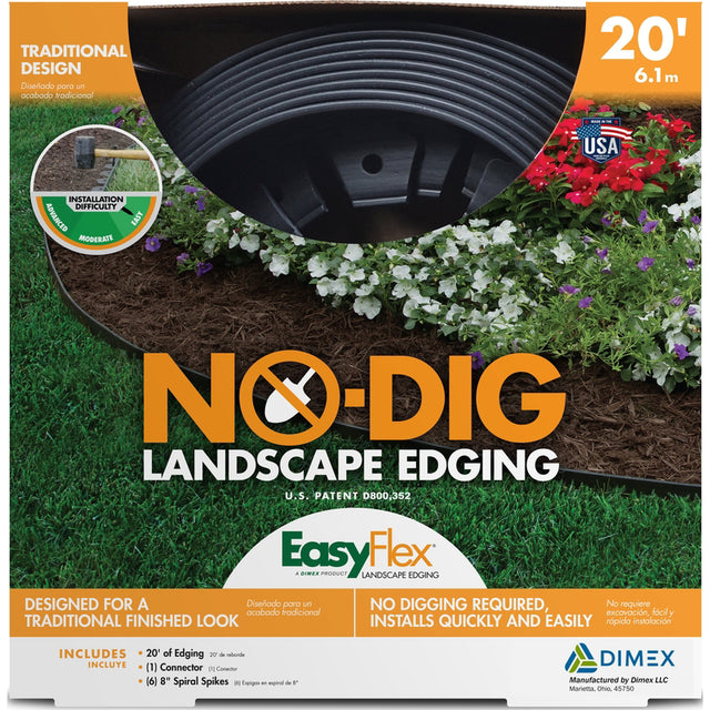 EasyFlex 20 ft. L Plastic Black Landscape Edging Kit