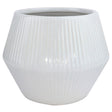 Trendspot Rena 6.5 in. H X 8 in. W X 8 in. D X 8 in. D Ceramic Planter White