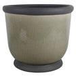 Trendspot Bellville 10.2 in. H X 11.9 in. W X 11.9 in. D X 12 in. D Ceramic Planter Gray