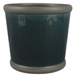 Trendspot Belleville 8.5 in. H X 9.5 in. W X 9.5 in. D Ceramic Planter Blue