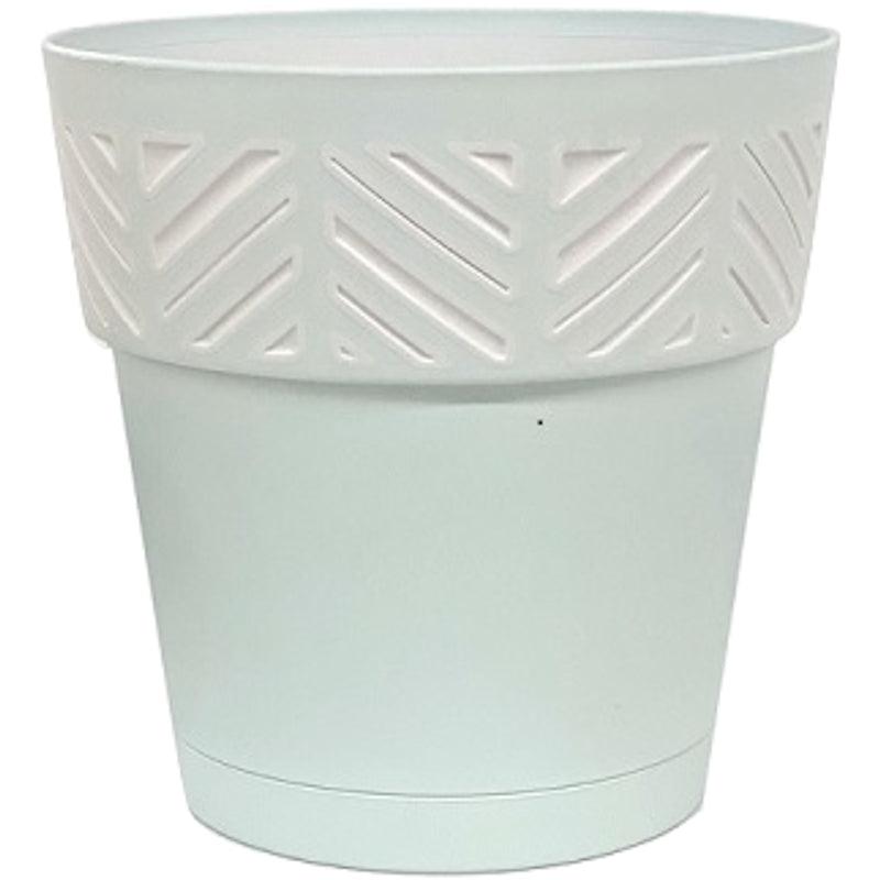 Deroma Mosaic 7.49 in. H X 8 in. D Resin Vaso Save Planter Mint