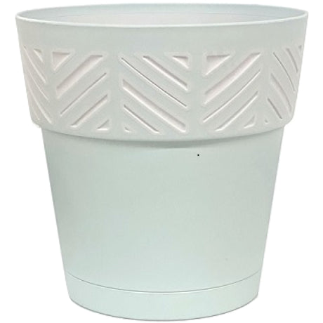 Deroma Mosaic 7.49 in. H X 8 in. D Resin Vaso Save Planter Mint