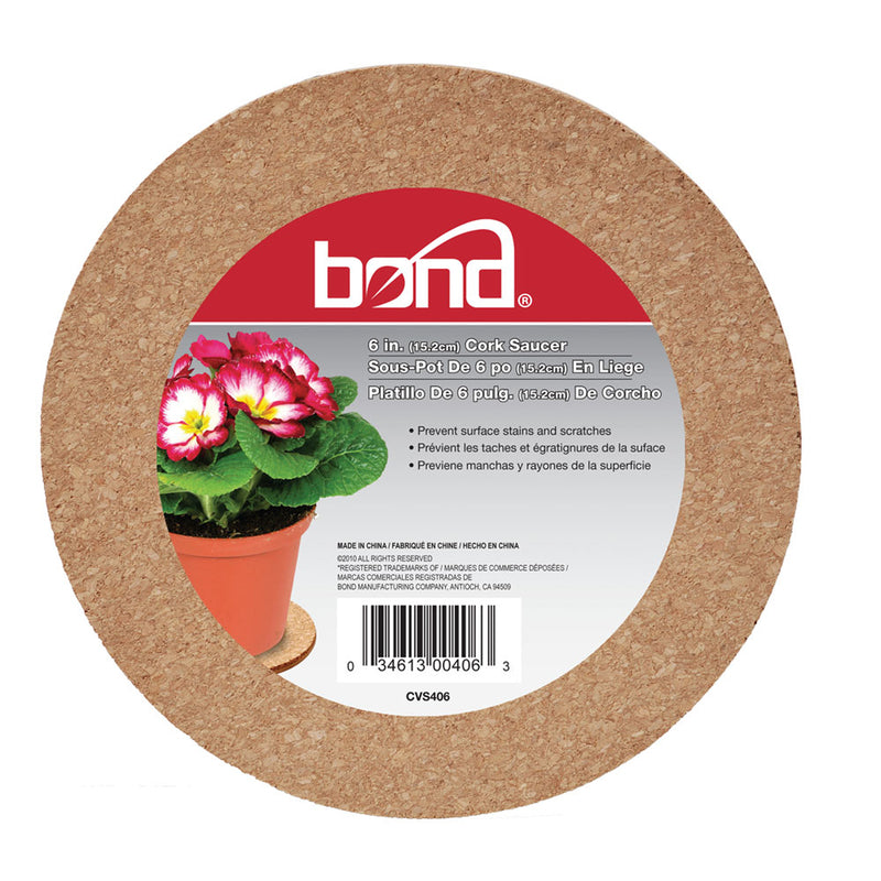 Bond 6 in. D Cork Plant Saucer Brown