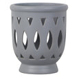 Trendspot Orchid 6.1 in. H X 5.5 in. W X 5.5 in. D X 6 in. D Ceramic Planter Gray