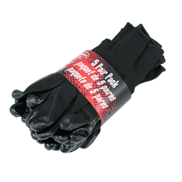 Boss Men's Dipped Protection Gloves Black L 5 pair