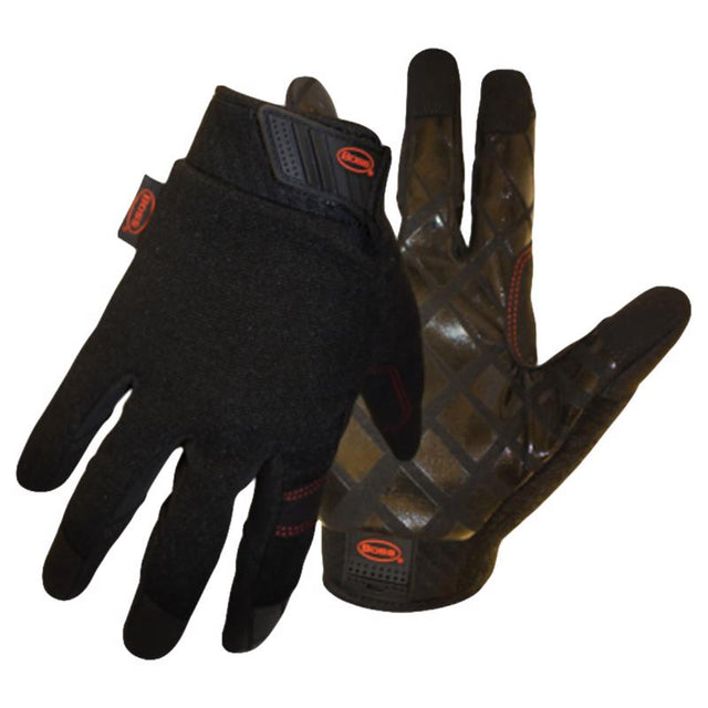 Boss Unisex Indoor/Outdoor Diamond Grip Mechanic's Glove Black M 1 pair