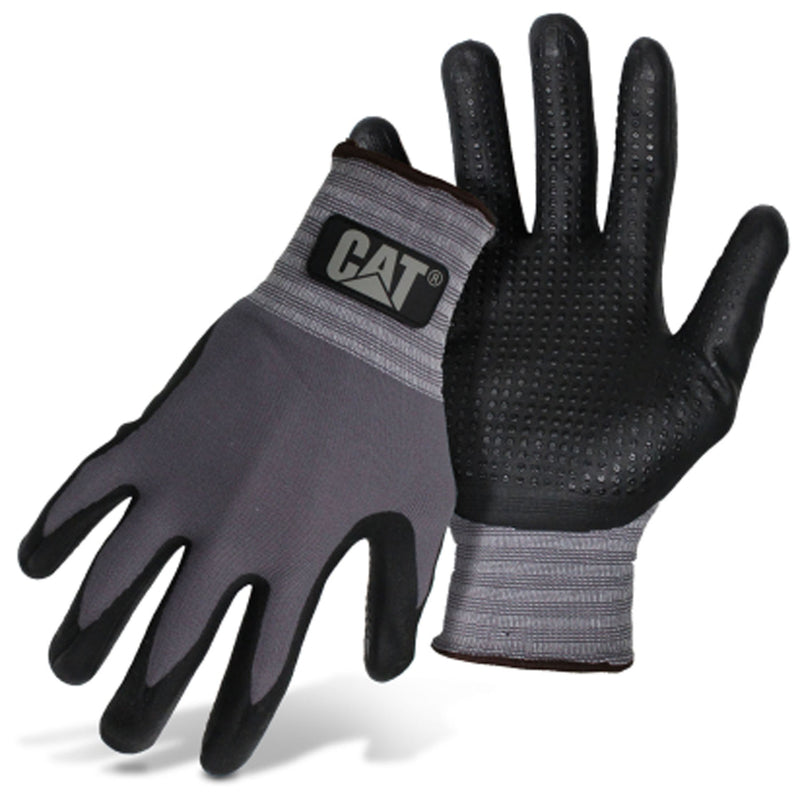 CAT Unisex Indoor/Outdoor Work Gloves Black/Gray XL 1 pair