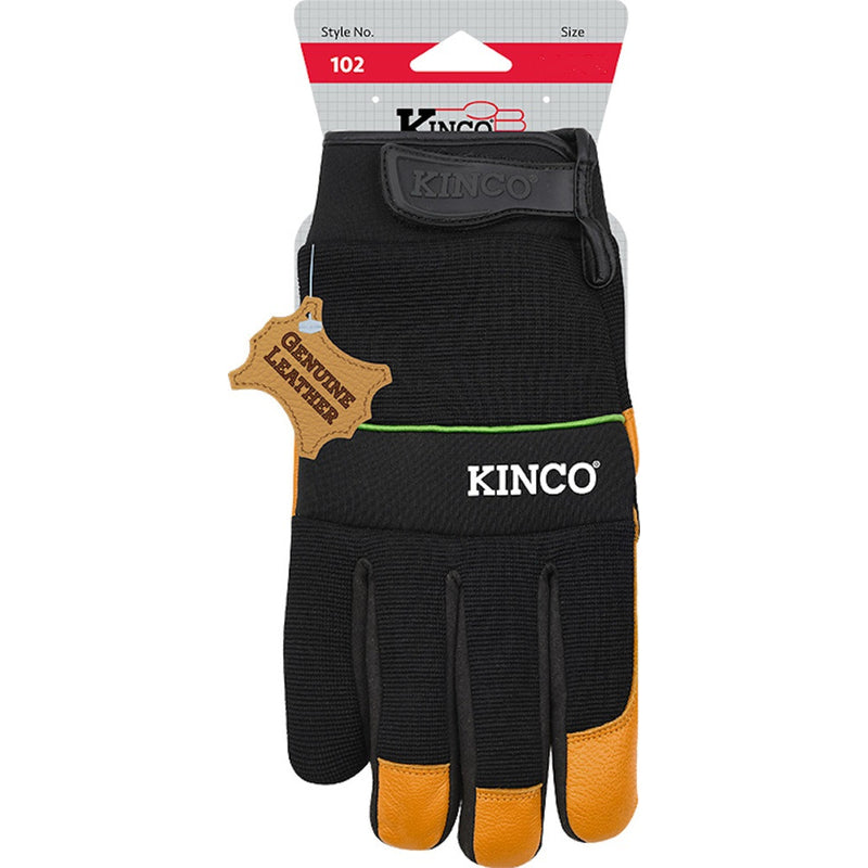 Kinco Premium Men's Indoor/Outdoor Hybrid Driver Gloves Black/Orange L 1 pair