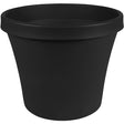 Bloem Terra 16.9 in. H X 20 in. D Plastic Rim Planter Black